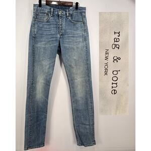 rag & bone Men's Straight Jeans in Denim Blue
